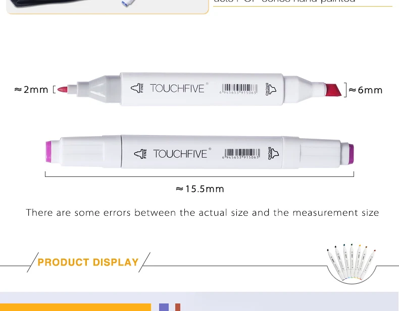 TOUCHFIVE 168 цветов, набор маркеров для творчества, двойная головка, эскизные маркеры, ручка для манги, дизайн для рисования, лайнер, маркеры, художественные канцелярские принадлежности