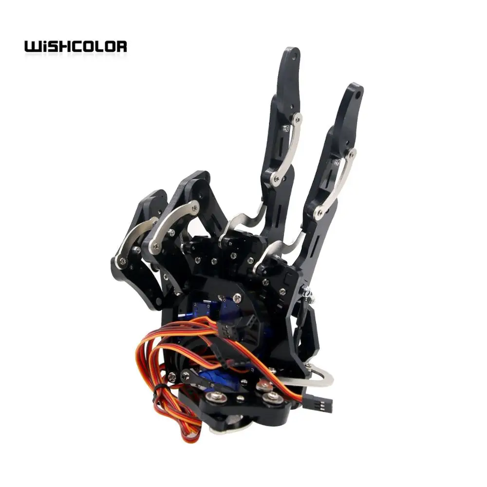 Assembled Mechanical Claw Clamper Gripper Arm Left Hand with Servos Robot DIY 