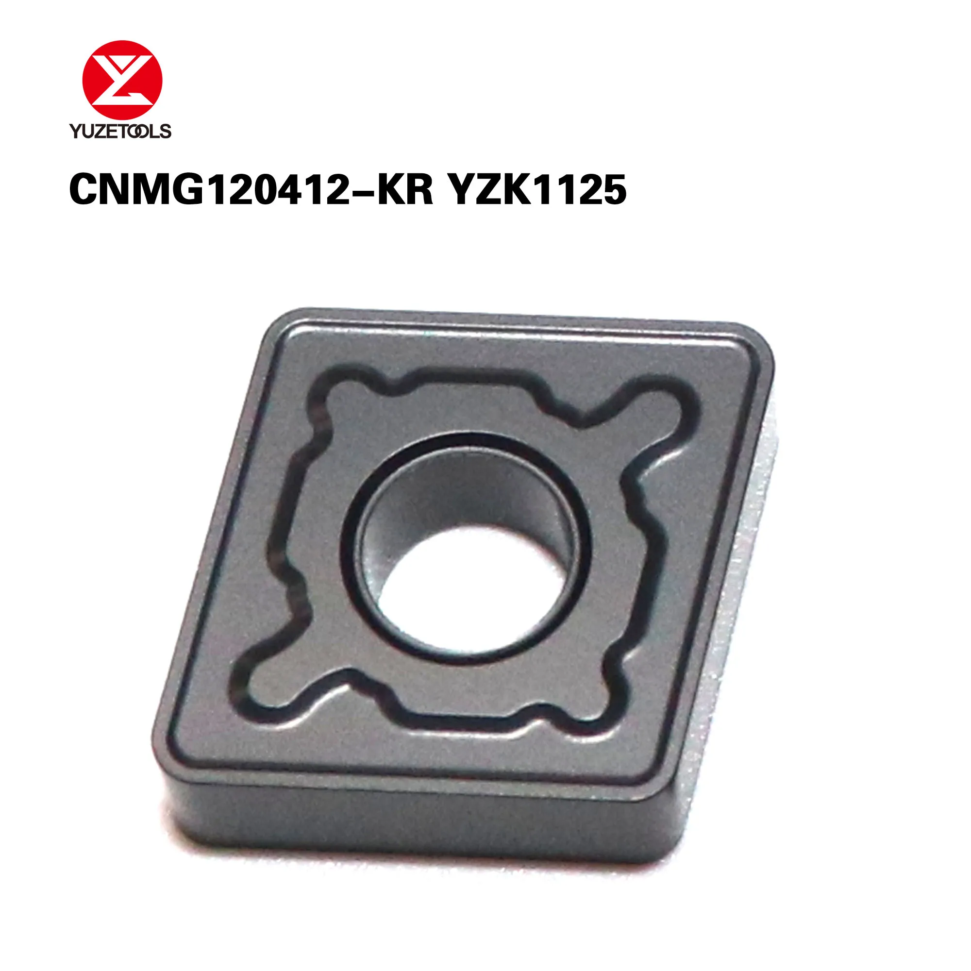

YUZETOOLS 10PCS CNMG120412-KR YZK1125 Cutter Medium Rough Machining Cast Iron Processing CNC Turning Carbide Inserts