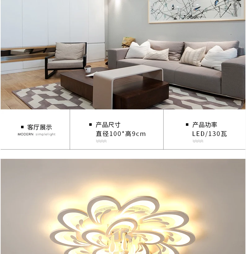 Современный светодиодный светильник для люстры, белый акриловый светильник для спальни s для гостиной, кухни, подвесной светильник ing AC85-265V, люстра