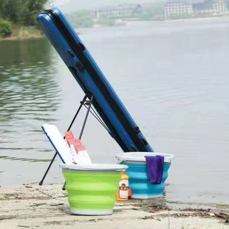 Collapsible Bucket with Sturdy Handle, Portable Folding Bucket Water Container Backpacking, Camping, Outdoor 5L 10L