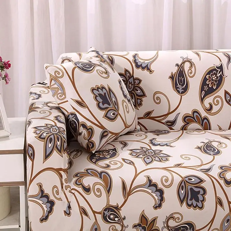 Эластичный полиэфирный чехол для дивана волоконный цветной узор эластичные чехлы Чехлы на кресло с 2 наволочки, домашний текстиль