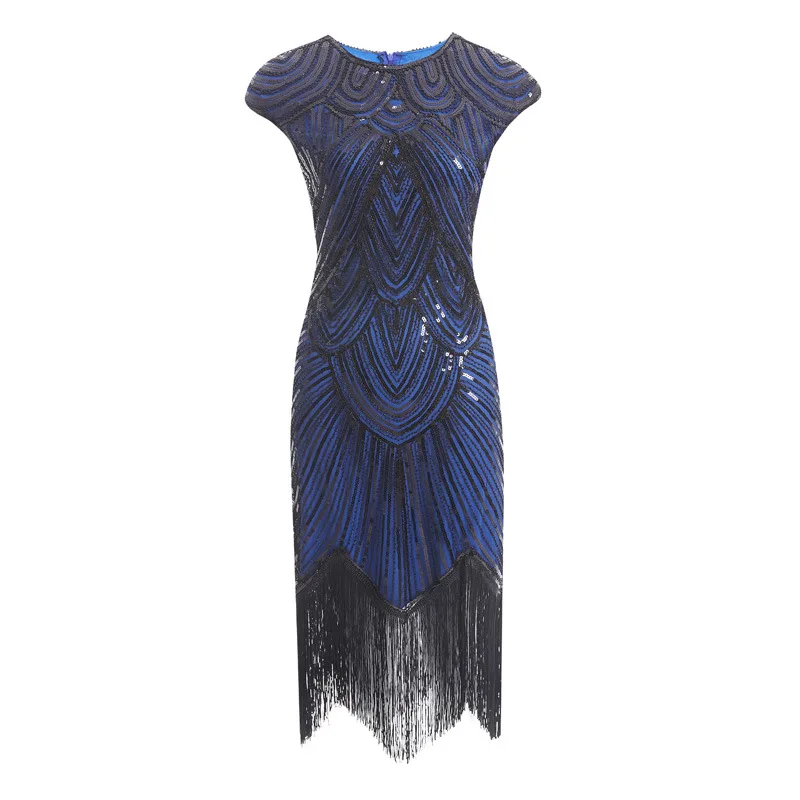 Goedkoop Xxxl Vrouwen 1920 S Diamant Lovertjes Omzoomd Great Gatsby Flapper Jurk Retro Kwasten Party Jurk Oekraïne Vestido Plus Size XS 3XL