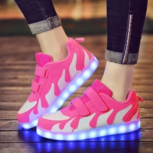 ULKNN Tenis светящиеся кроссовки светодиодные кроссовки для мальчиков и девочек светильник обувь для детей светящаяся обувь Размер 28-40 tenis infantil