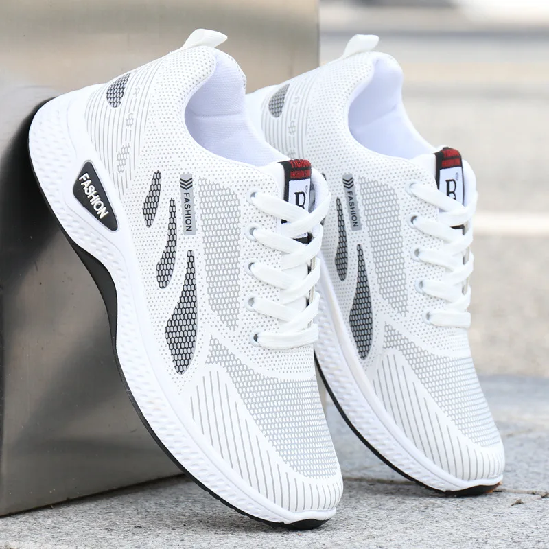 WHNB-Zapatos Deportivos informales para hombre, calzado blanco de tacón bajo, antideslizante, cómodo para exteriores