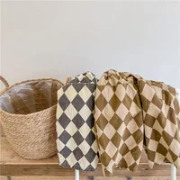 Nouveau pantalon à carreaux pour bébés garçons automne 2026, style coréen, décontracté et ample, pour tout-petits et enfants, vêtements pour enfants 5
