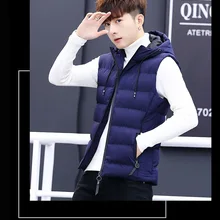 Стиль хлопчатобумажная стеганая одежда жилет мужской осенний и зимний тренд Повседневный теплый мужской жилет пальто