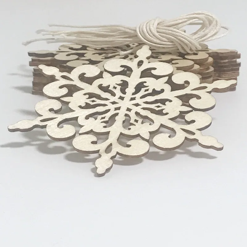 100pcs Wooden Snowflakes Unfinished Wood Ornaments Cutouts Christmas Wood  Snowflake Christmas Craft Embellishment for Christmas - AliExpress