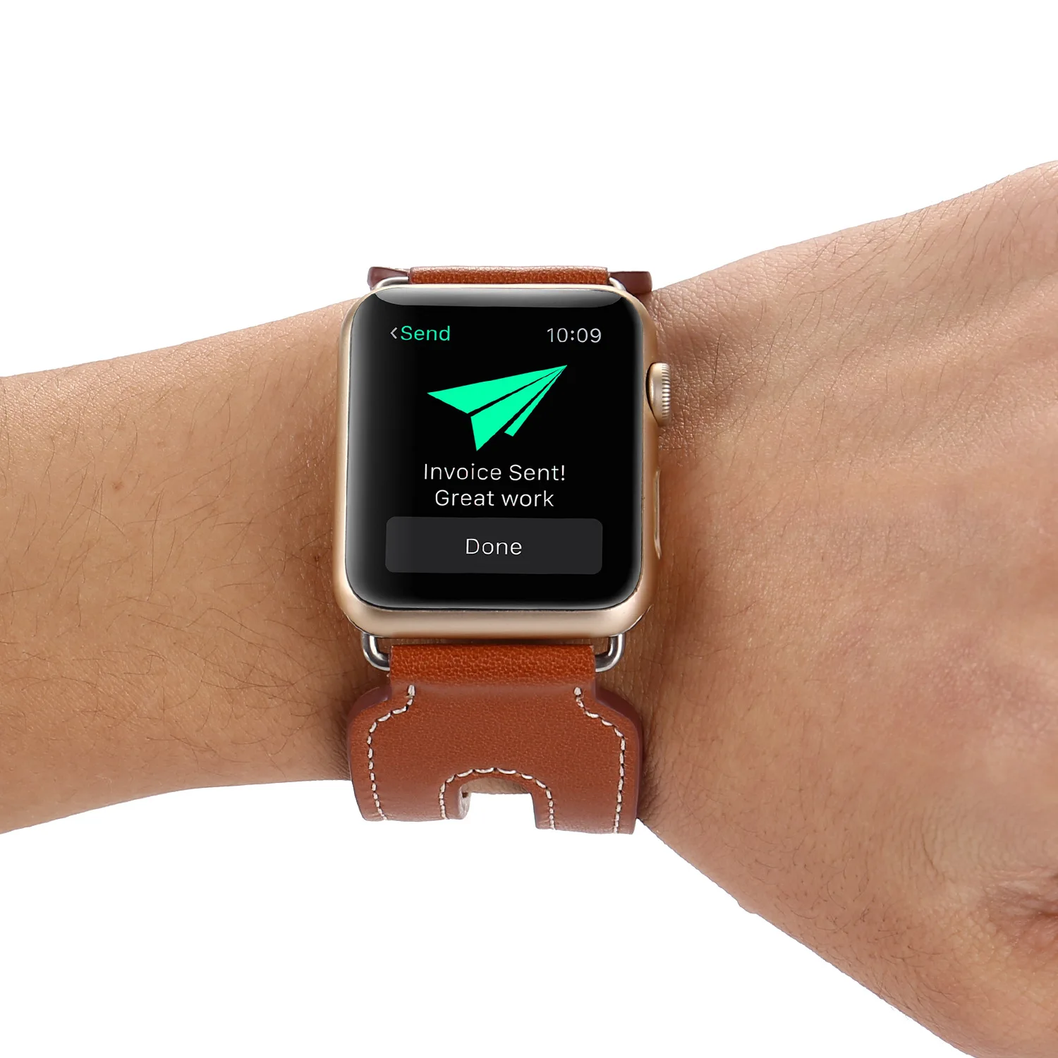 Ремешок для Apple Watch 4, 3, 2, 1, для Apple Watch, браслет с двойной пряжкой, для Iwatch, ремешок, деловые, вечерние, мужские, для Apple Watch, ремешок
