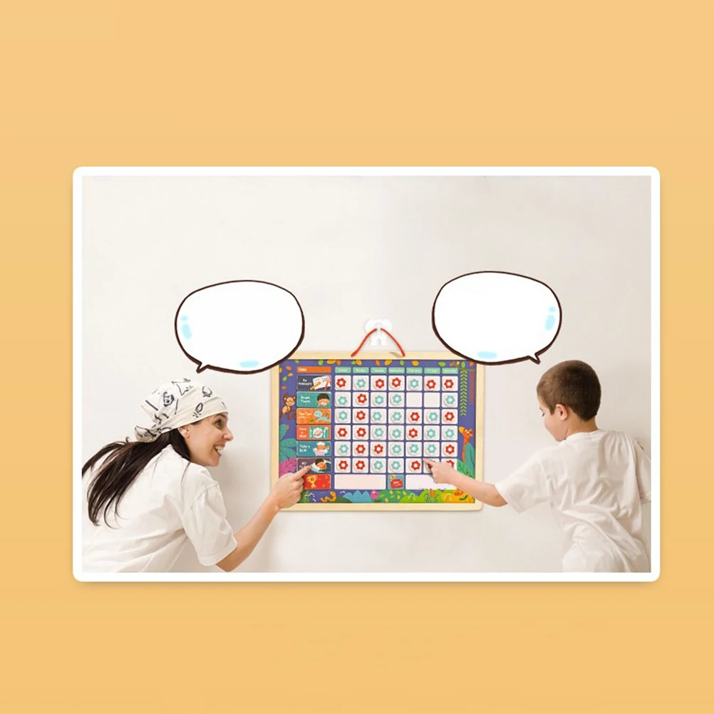 1pc Kids Educational Magnetic Responsibility Chart Playboard Baby Behavior Record Board Toy Kids Gift Birthday(Standard Edition