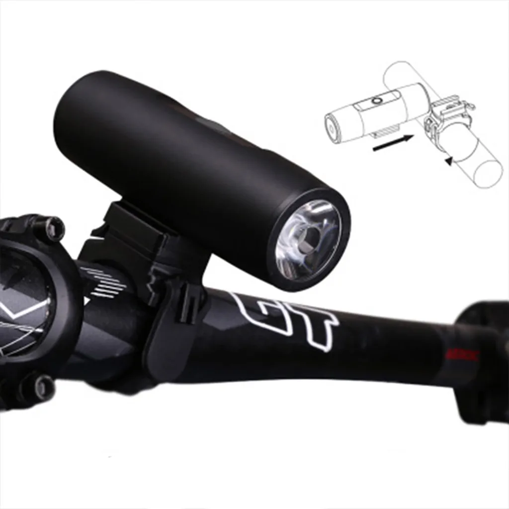 Bike Light Rainproof USB Rechargeable LED 2200mAh MTB Front Lamp Headlight Aluminum Ultralight Flashlight Bicycle Ligh#T3