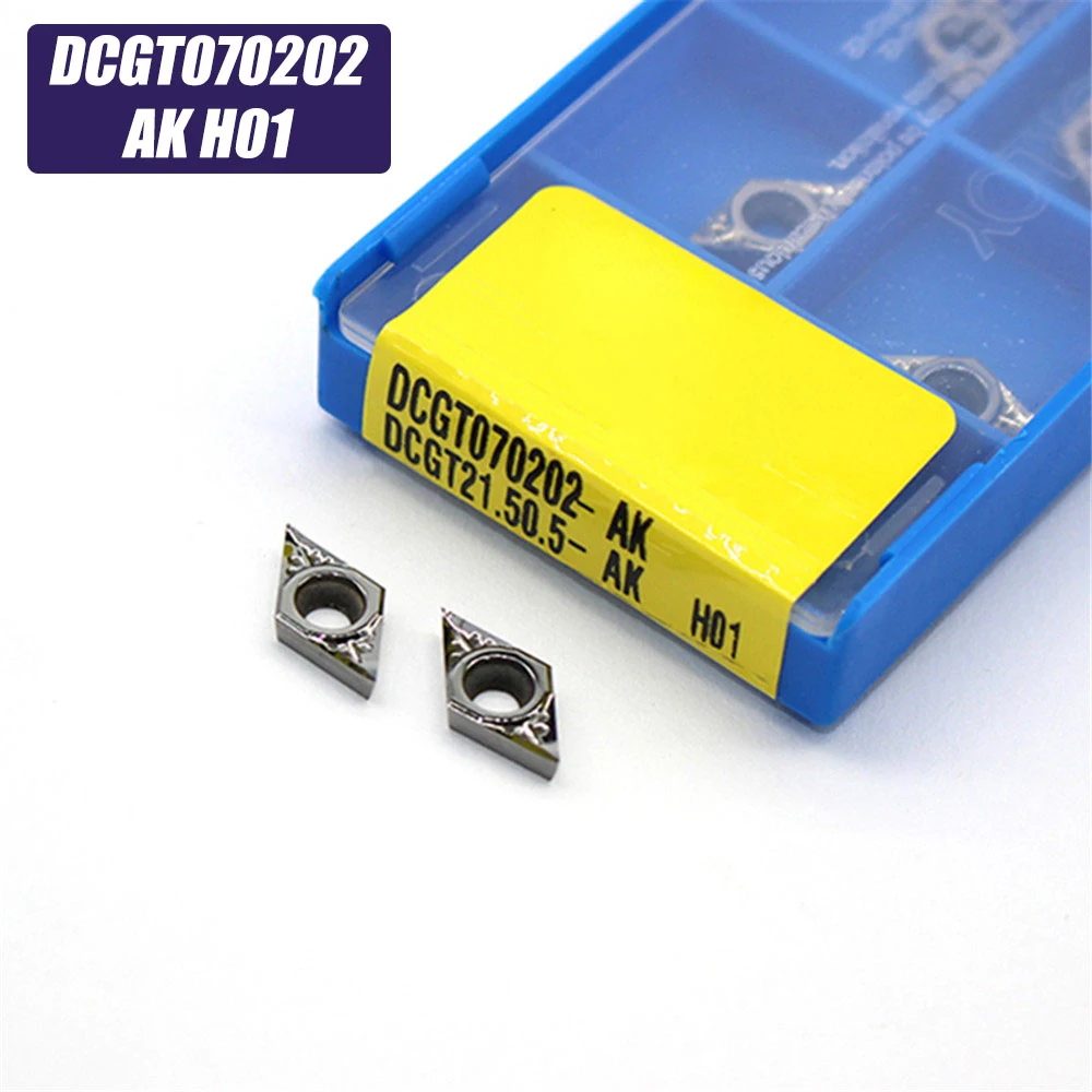 10 шт. DCGT070202 AK H01 dcgt32,52 токарный инструмент Алюминиевый резак лезвие вставка для режущего инструмента CNC инструменты AL+ оловянный сплав дерево