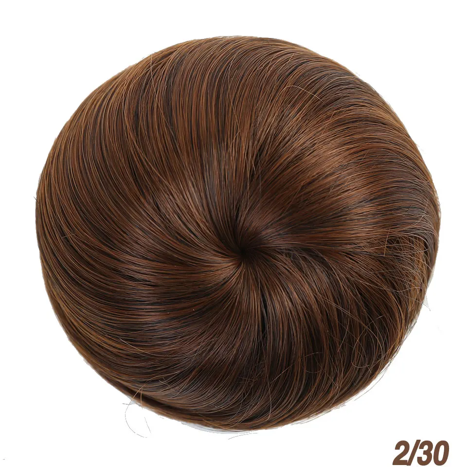 Allaosify10 цветов пучок волос шиньон синтетический пончик ролик шиньон Высокая температура волокна волос пучок покрытие для женщин - Цвет: 2M30