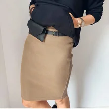 Женский Одноцветный эластичный юбка с высокой талией для лета, пляжные вечерние, праздничные, GDD99