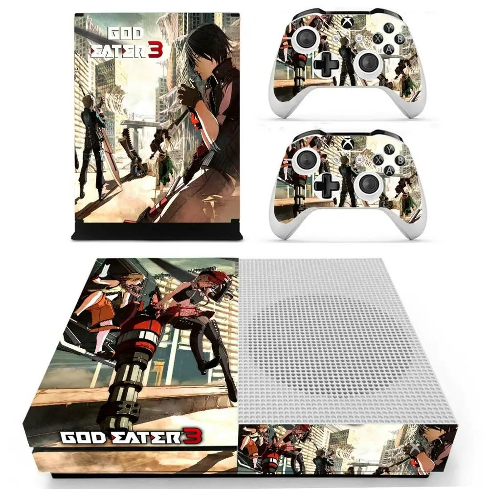 YS-xboxoneS-1957 Наклейка s God Eater для Xbox One S кожа Виниловая Наклейка Pegatina для Xbox one тонкая консоль и два контроллера шкуры - Цвет: YS-xboxoneS-1957