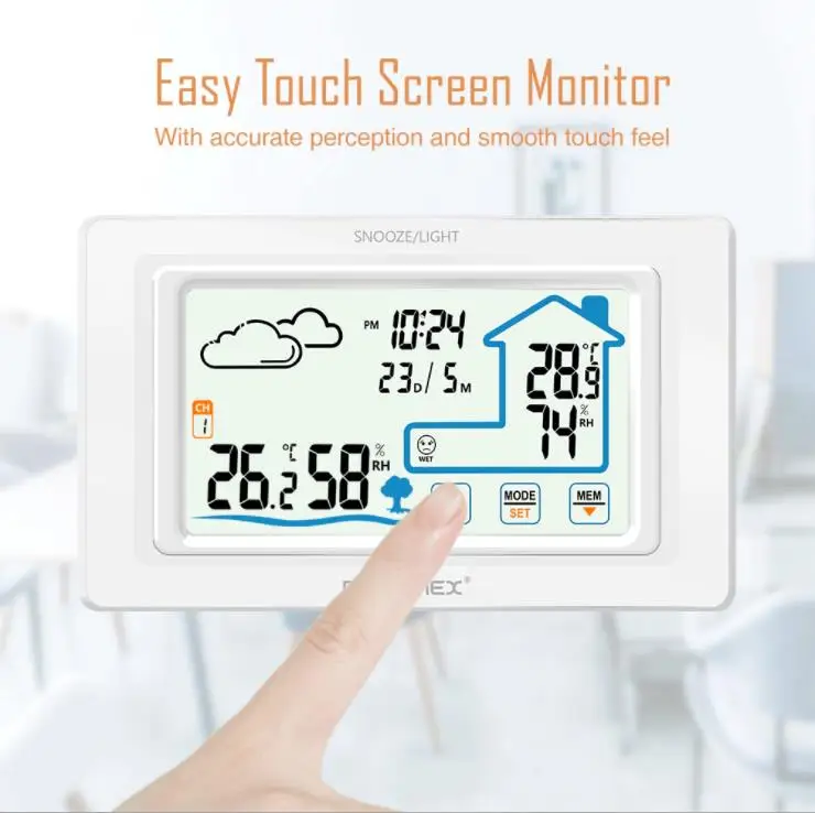 New Electronic Alarm Clock for Cross-Border Multifunctional Weather Forecasting - Цвет: Белый