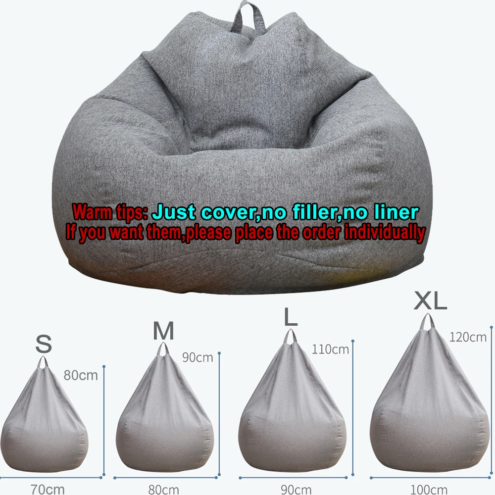 Чехол для стула Lazy Bean Bag без наполнителя детский диван кемпинга вечеринки пуф
