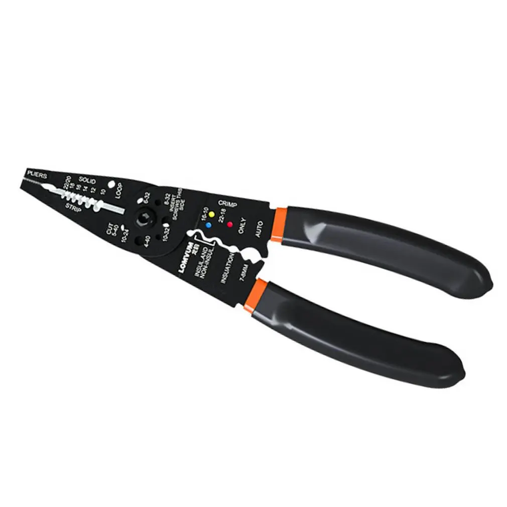 

Multi-function Wire Cable Scissor Cutter Wire Stripper Wire Cutting Pressing Stripping Pliers Electrician Hand Tools