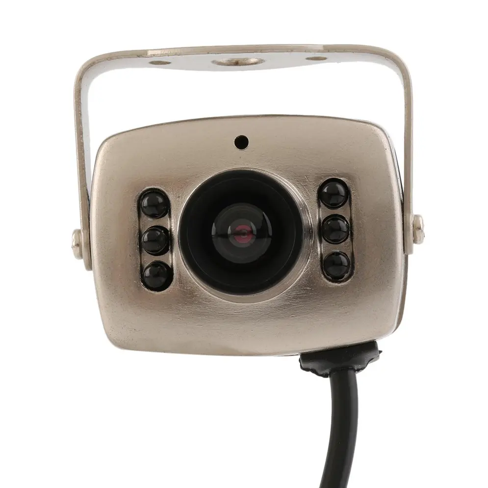 Silvery IR Wired CCTV Mini Camera Security Color Night Vision Infrared Video Recorder Easy Installation High Definition