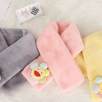 

Kids Baby Contrast Color Plush Cross Tie Collar Scarf Cartoon Rabbit Neck Warmer Premium Quality