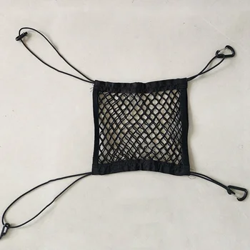 

1PC Universal Car Seat Storage Mesh Organizer Cargo Net Hook Pouch Holder Elastic Car Interior Organization Accessary
