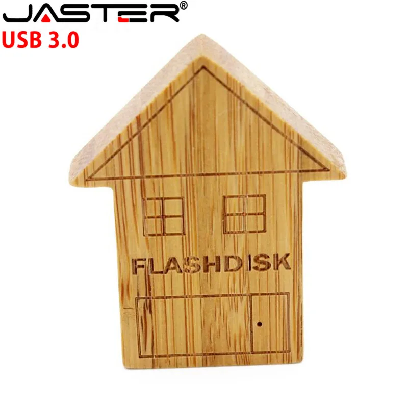 JASTER Деревянный мини-дом USB флеш-накопитель 8 Гб 16 Гб Флешка дерево креативный флеш-накопитель подарок заказной u диск usb3.0