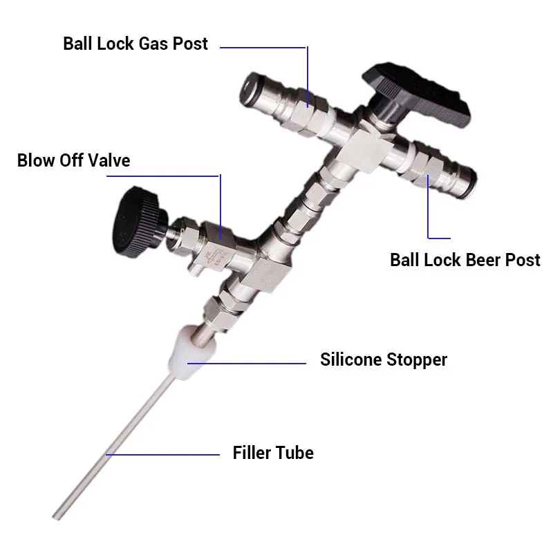 Шаровой замок счетчик давления наполнитель бутылок 304 нержавеющая сталь розлив на дому инструмент