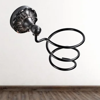 

1pc Practical Storage Rack Copper Hair Dryer Rack Wall Mounted Hair Dryer Stand for Toilet Bathroom