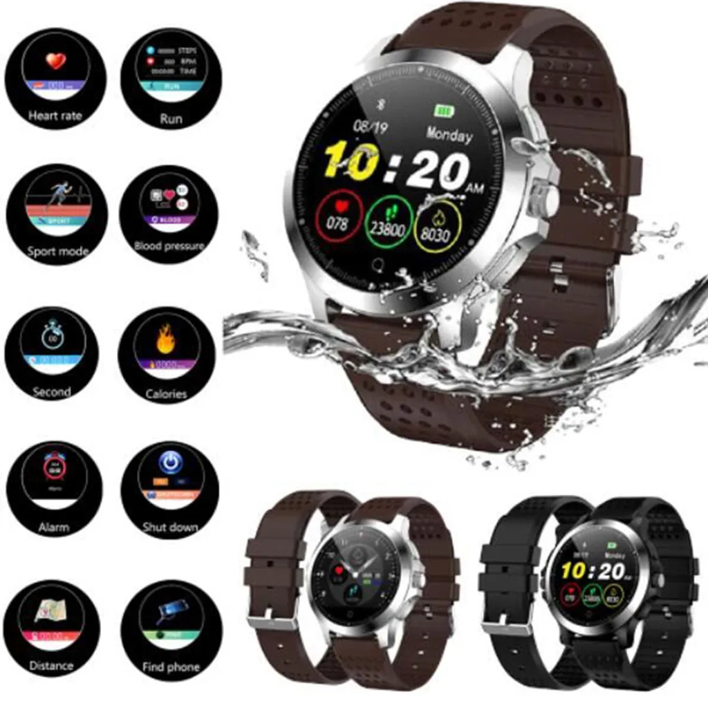 W8 Смарт-часы полноэкранный цветной экран ЭКГ и PPG IP67 спортивный секундомер для Android iOS кровяное давление пульсометр фитнес