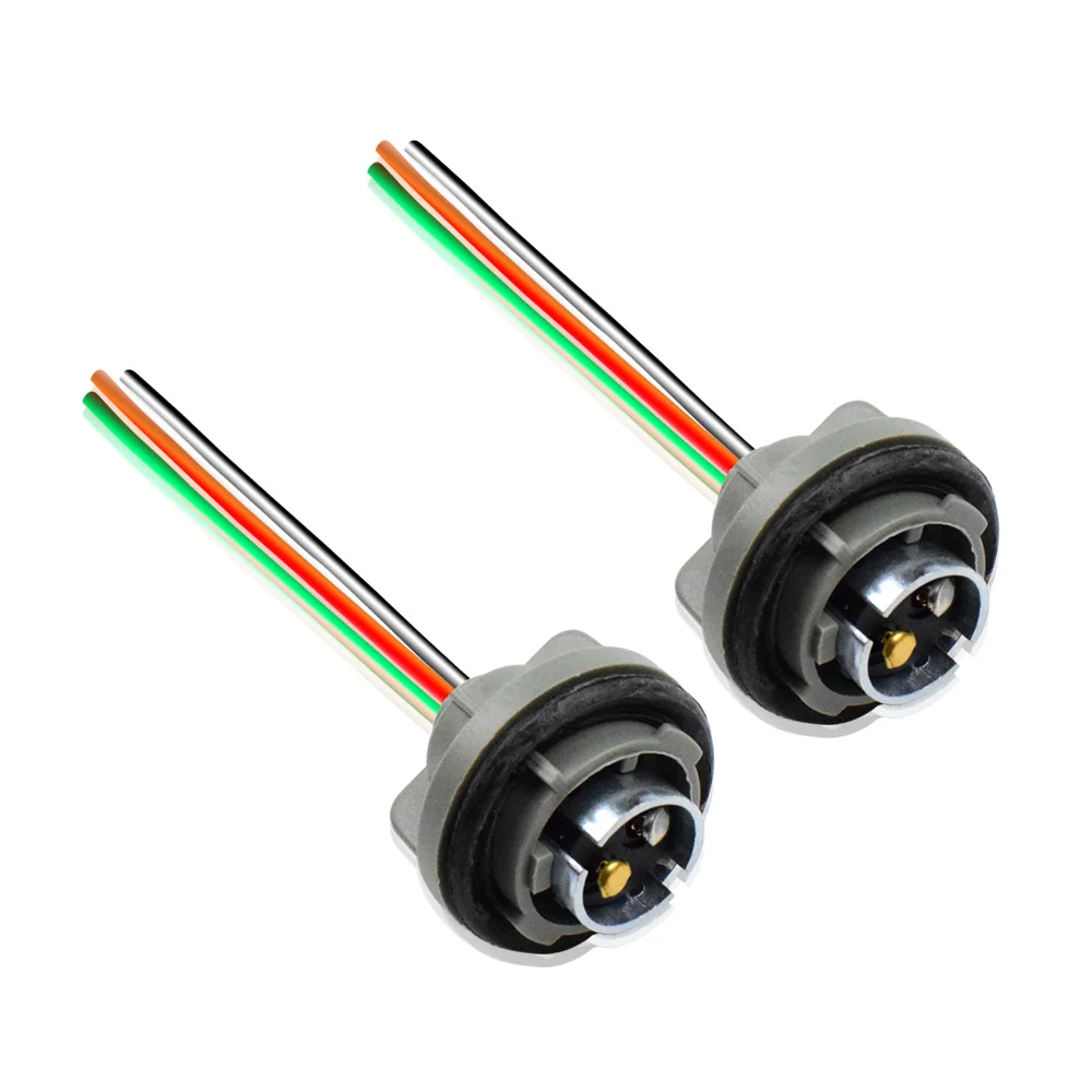 

Dyoung 2Pcs 1157 Socket BAY15D Car Light Adapter Plug Cable Connector IP68 Waterproof Automotive High Level Warranty 2 Years