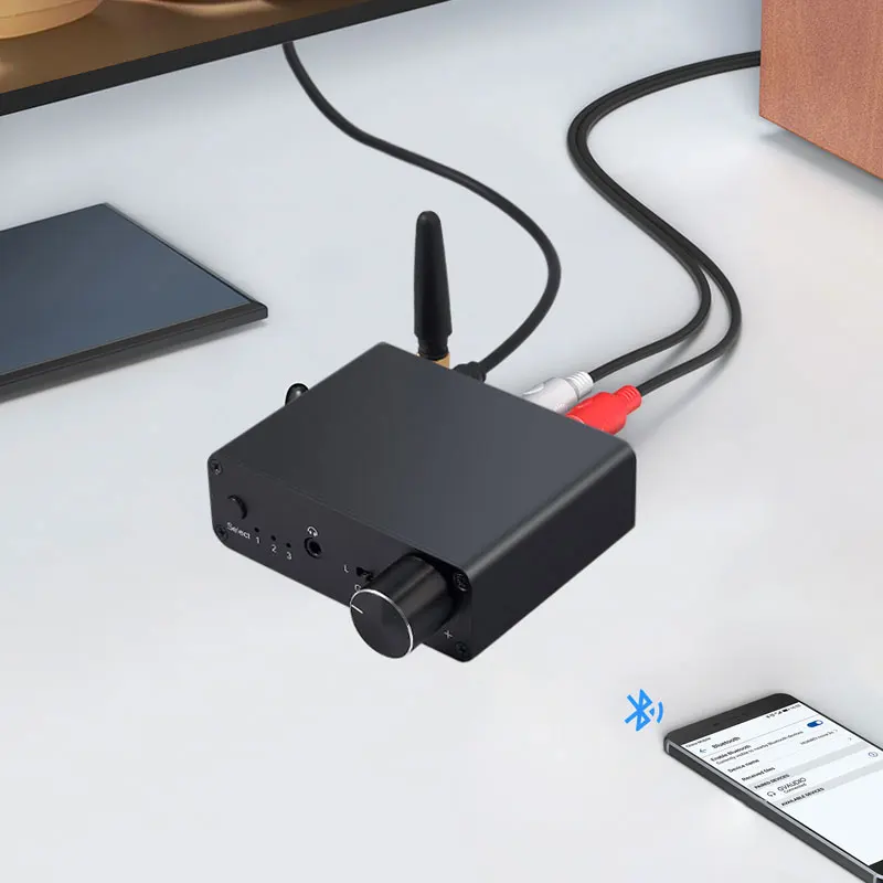 PROZOR 192kHz Digital to Analog Converter Bluetooth DAC Converter With Headphone Amplifier For APT X AAC SBC RCA 3 5mm Audio