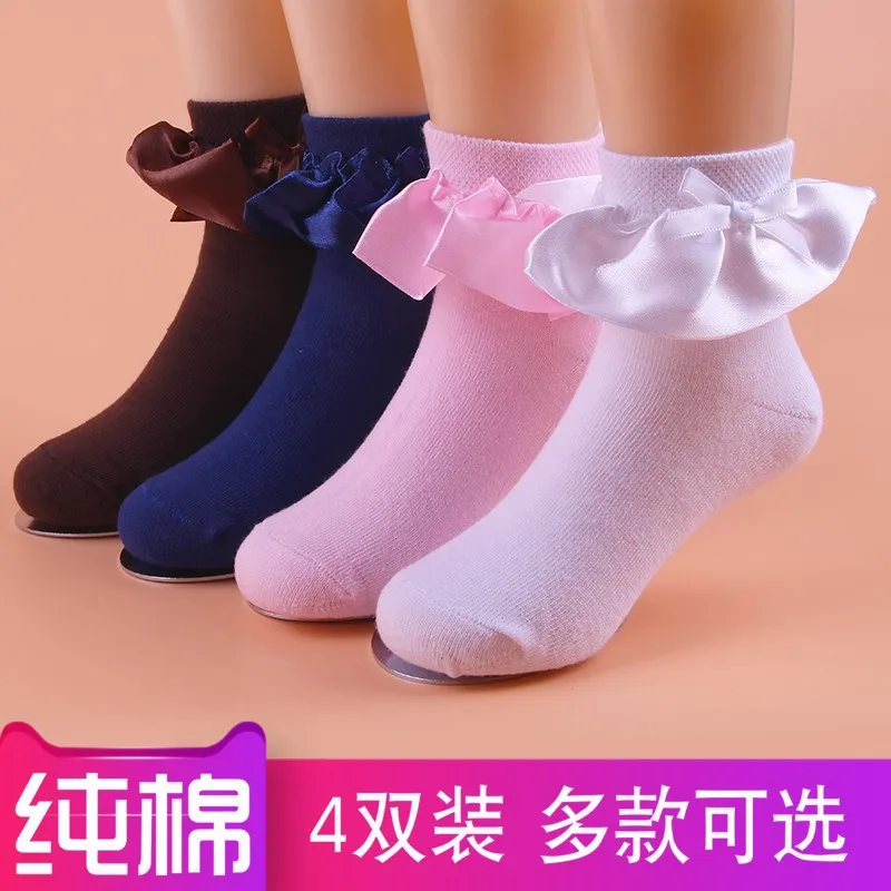 

Children Lace Socks Girls Summer Lace Princess Socks Thin Type for Spring And Autumn Dancing Socks White BABY'S Socks