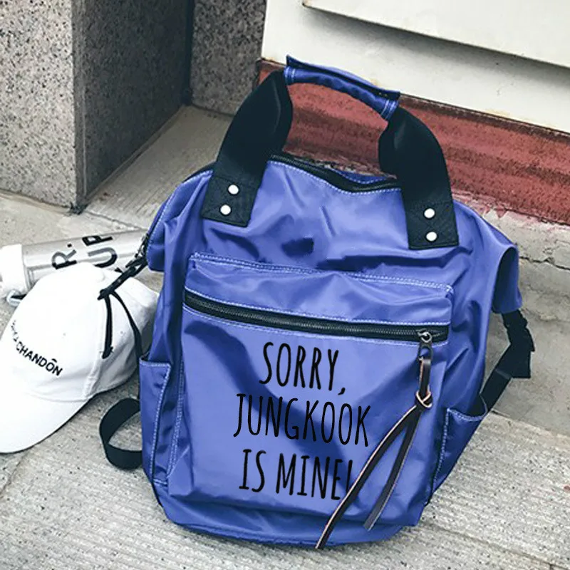Новая Мода Kpop Bangtan JIMIN V SUGA Boys Hetzelfde Student Meisje Jongen Handtas Rugzak клатч сумка Twee Kleur женский рюкзак - Цвет: 11