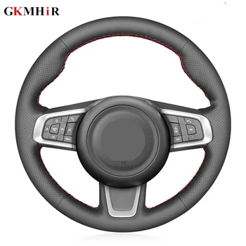 

Black Artificial Leather Car Steering Wheel Cover For Jaguar E-Pace 2017-2019 F-Pace 2016-2019 XE 2015-2019 XF 2016-2019