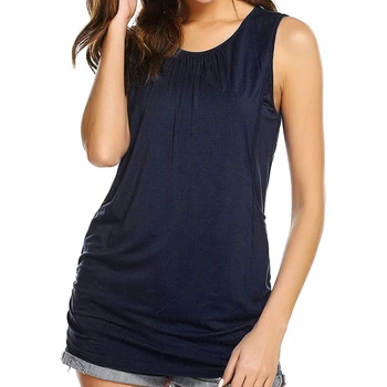 

Women's Maternity Nursing Top Breastfeeding Tank Top Tee Shirt Double Layer Sleeveless Pregnancy Shirt