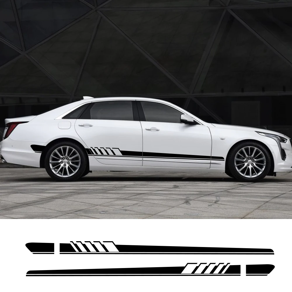 2 шт. автомобильные наклейки на боковые двери для Cadillac ATS CTS Escalade XTS XT4 XT5 CT6|Наклейки
