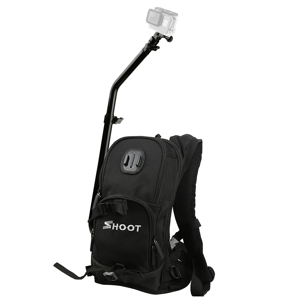 

SHOOT Camera Bag Photography Backpack + Mounting Bracket Adapter for GoPro XiaoYi Action Cameras Outdoor Cycling Skiing Shooting