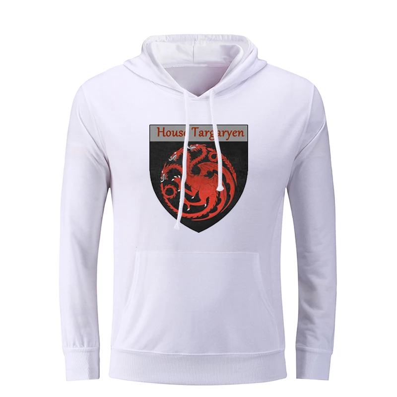 icWM2155W Драконы Игра престолов Дом Таргариен Королевского десантного огня и крови Графический свитер с капюшоном струны пуловер с капюшоном подарок - Цвет: icWM2155W