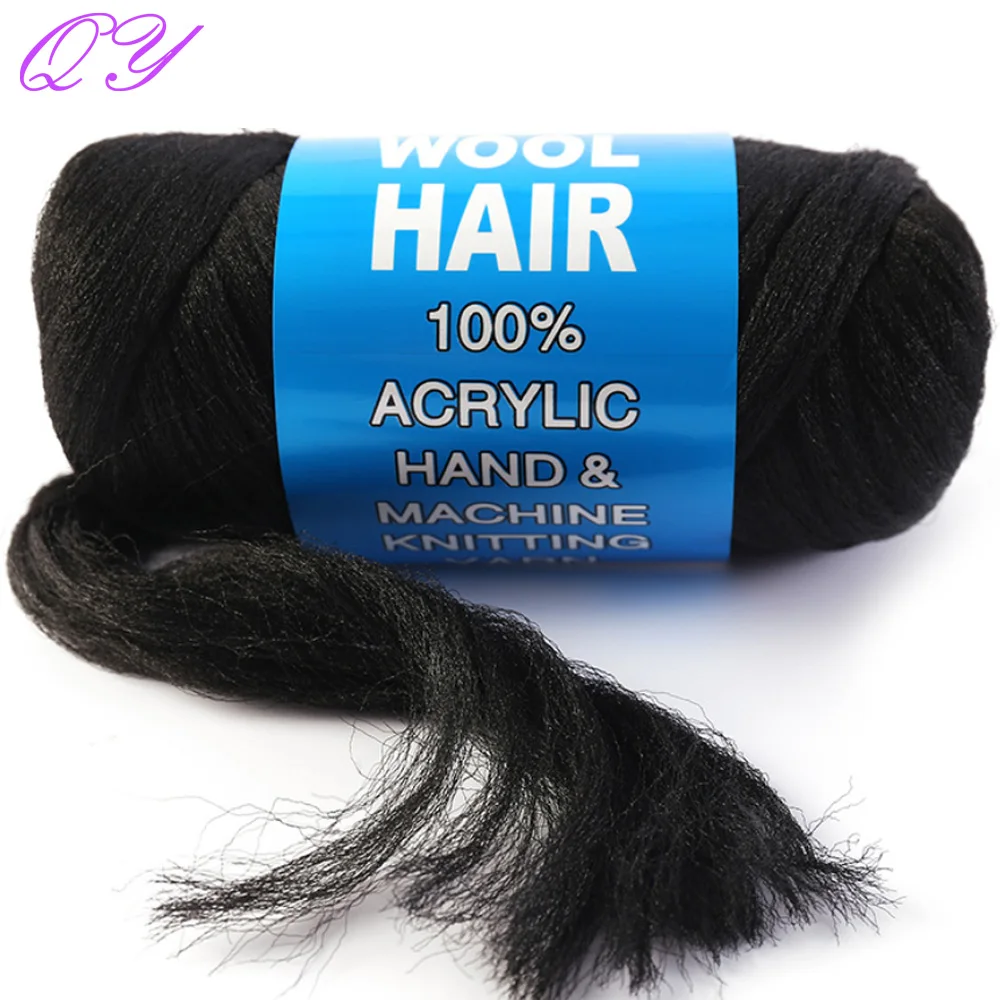 75g/ball Brazilian Wool Hair Braiding African Wig Artificial Low Temprature Synthetic Fiber For Braiding Sengalese Twist Hair