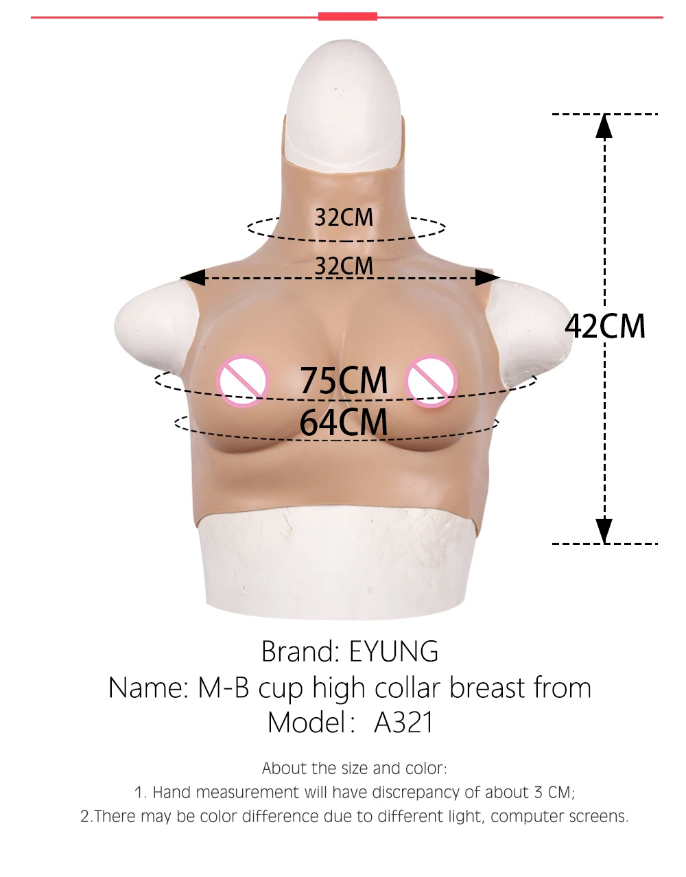 Eyung B Cup Small Boobs Bust Boost Silicone Breast Forms Tits Fake Boobs For Crossdresser Transgender Sissy Drag Queen Cosplay (2)