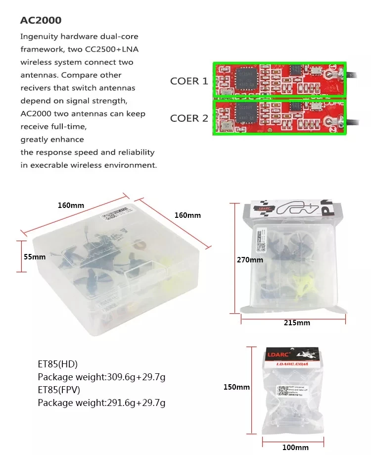 Стиль LDARC ET85 HD 87,6 мм F4 4S Cinewhoop FPV гоночный Дрон PNP BNF w/Caddx черепаха V2 1080P камера