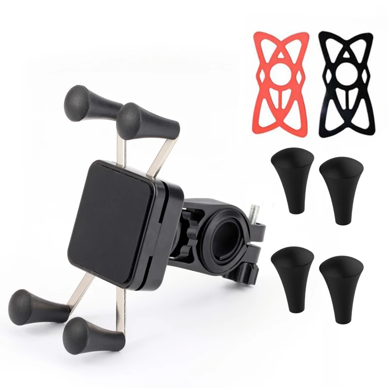 cell phone stand Univerola Bike Phone Mount for Motorcycle&Bike Handlebars X-Clip Stand GPS Mount Bracket, Adjustable, Fits For iPhone 11/11 Pro iphone charging dock Holders & Stands