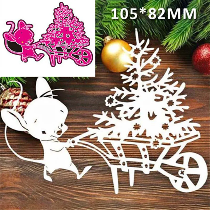 Mouse Tree Metal Cutting Die for Paper Crafting