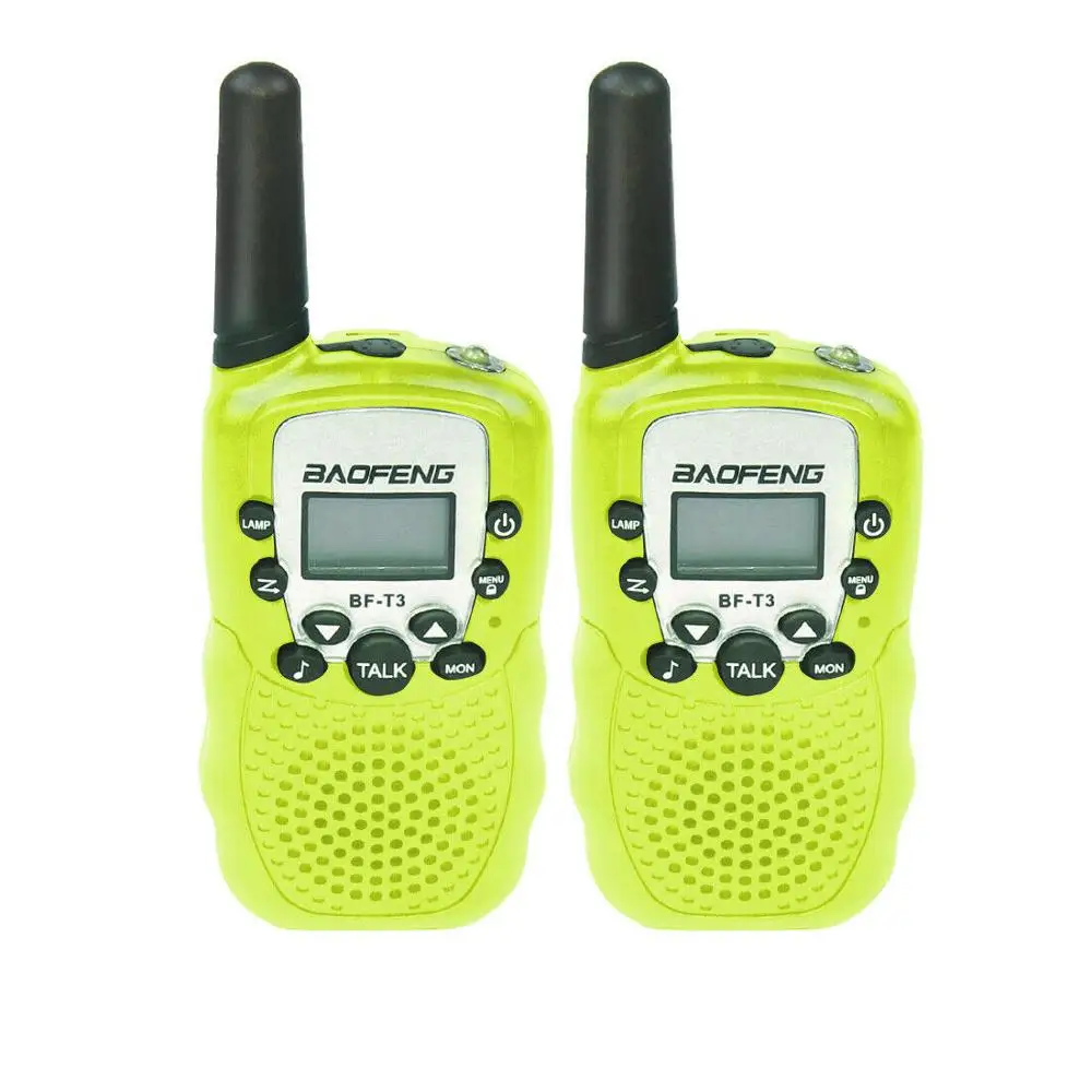 Green 2 шт. детская мини-УВЧ рация BF-T3 Baofeng FRS двухстороннее радио Comunicador T3 Удобная рация КВ трансивер - Цвет: Green