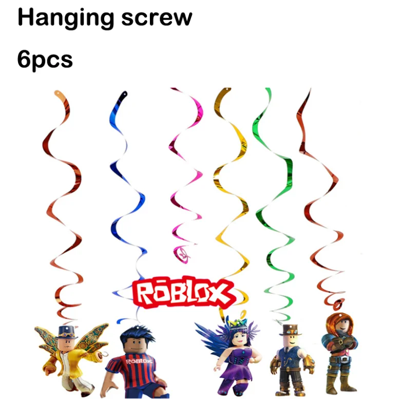 Robloxs niños tema fiesta de cumpleaños decoración globo platos y vasos de papel bebé ducha cartel para pastel vajilla desechable suministros de regalo