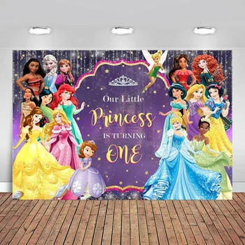

1st Birthday Backdrop Little Princess Background for Photo Studio Girl First Birthday Party Decoration Princess Castle Backdrops
