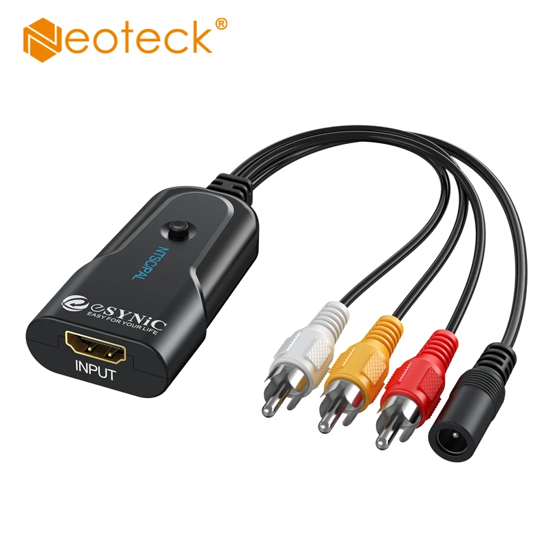 Преобразователь Аудио Видео Neoteck HDMI в RCA 1080P преобразователь поддержка форматов