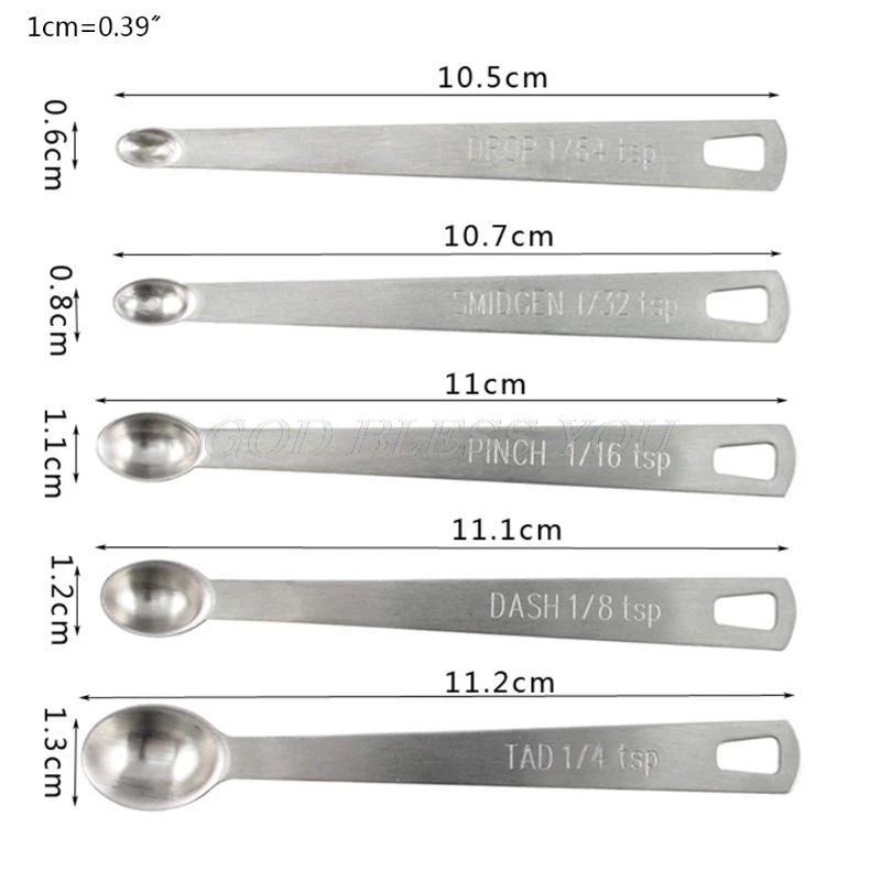 5 шт./компл. Нержавеющая сталь мини мерная ложка прочные домашние соус столовые приборы аксессуары Кухня инструмент для выпечки