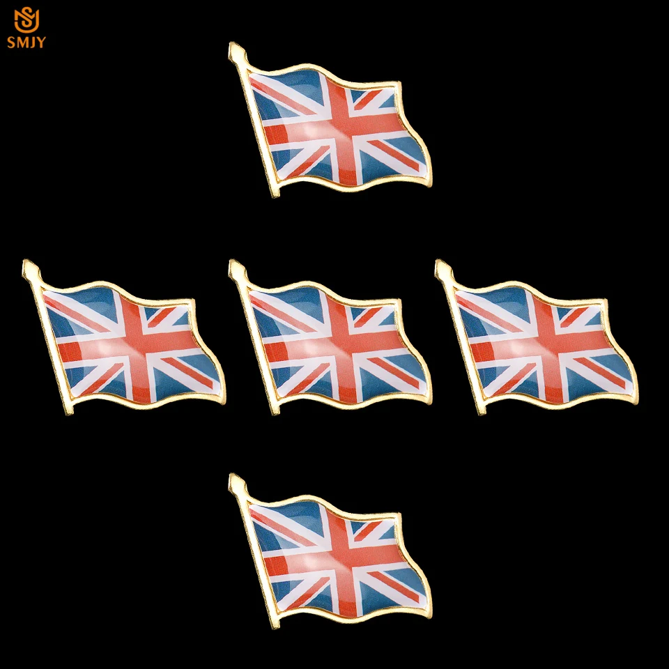 

5PCS UK 3D Thread Flag Brooch Party/Large Campaign British Representative Country Wearable Badge Pins