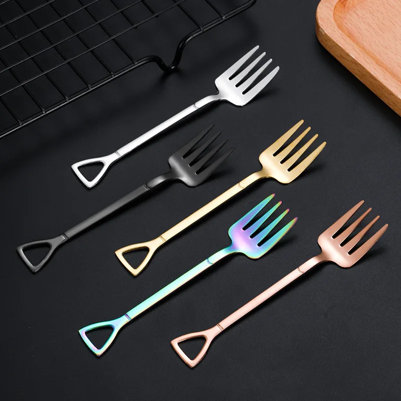 Fun Shovel Shape Multi-Color Steel Spoons 3 Fun Shovel Shape Multi-Color Steel Spoons 3